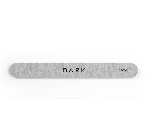 Набір пилочок DARK овал на піні сірий 180/240, 25 шт
