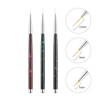 Set of thin brushes 3 pcs