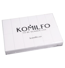 Набір шліфувальників для нігтів Komilfo 76/34/13 мм білий 120/120 24 шт