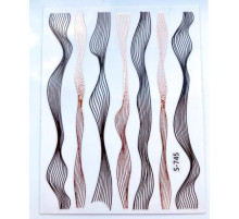 Sticker flexible tape wave black-bronze