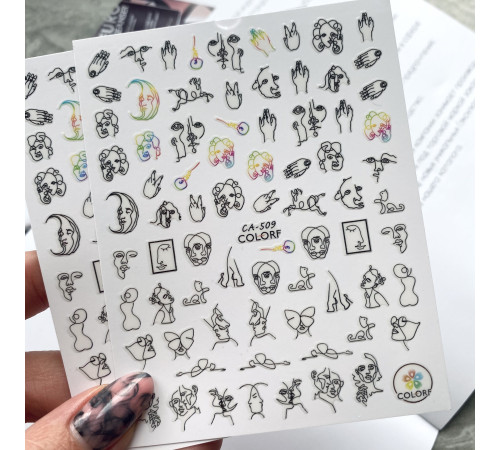 CA 509 face design stickers