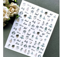 Design stickers F 561 flamingo, leaves