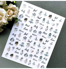 Design stickers F 561 flamingo, leaves