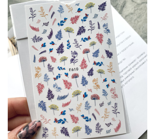 Design stickers F 610 twigs, dried flowers