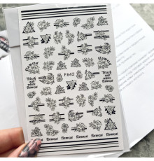 Design stickers F 642 flowers