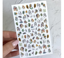 Design stickers F 652 faces, twigs