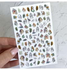 Design stickers F 652 faces, twigs