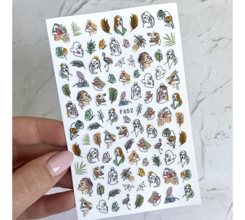 Design stickers F 652 faces, twigs