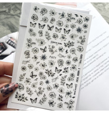 Design stickers F 671 flowers, butterflies