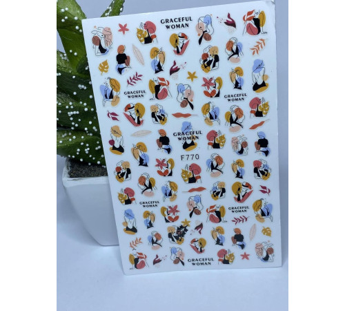 Design stickers F 770 face, leaves