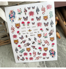 Design stickers WG 412 flowers, animals, insects