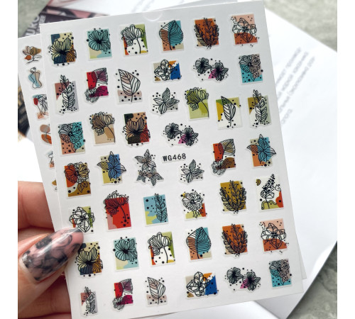 Design stickers WG 468 abstraction, flowers