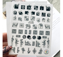 Design stickers WG 478 faces, flowers