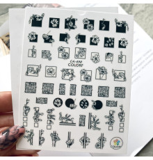 Design stickers WG 478 faces, flowers