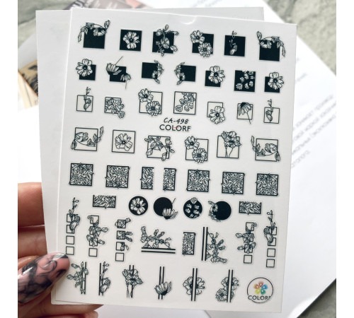 Design stickers WG 478 faces, flowers