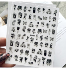 Design stickers WG 480 people, flowers