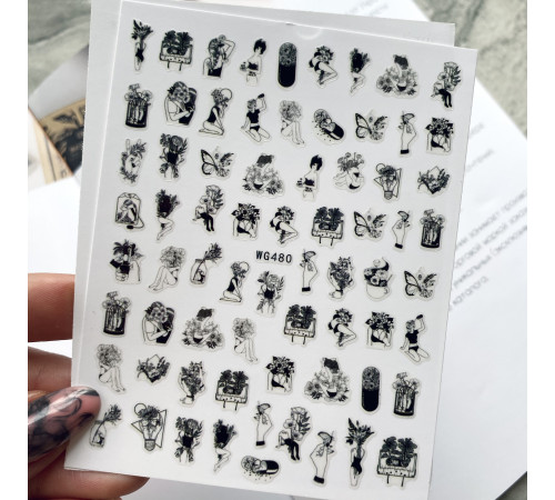 Design stickers WG 480 people, flowers