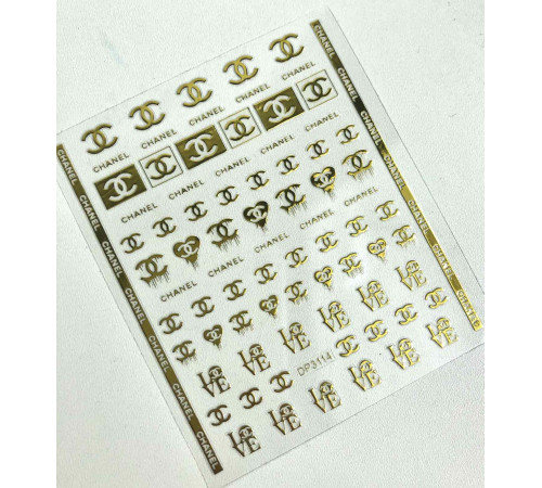 Stickers for nail design DP 3114 Chanel