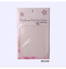 Stickers for nail design F305 white