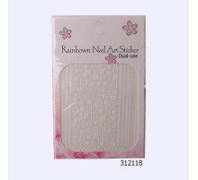 Stickers for nail design F306 white