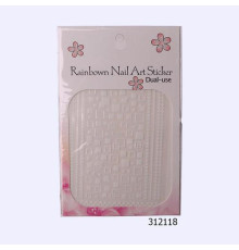 Stickers for nail design F306 white