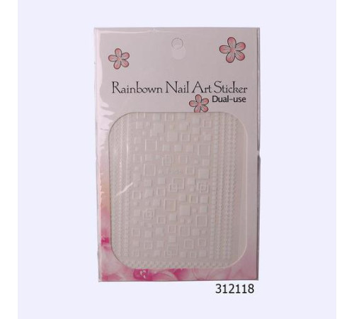 Stickers for nail design F306 white