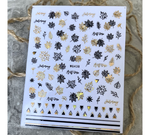 Stickers for nail design F306 silver