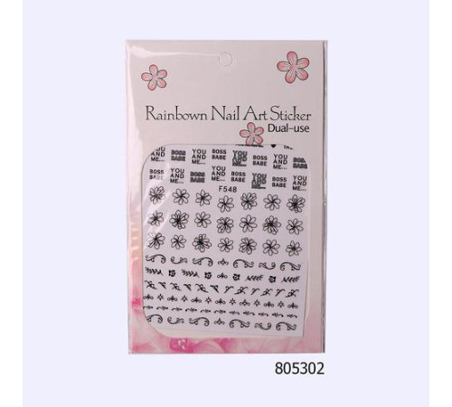 Nail design stickers F548 black