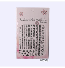 Nail design stickers F549 black