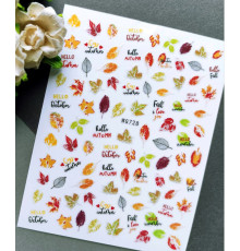 Nail stickers WG 728 leaves, autumn