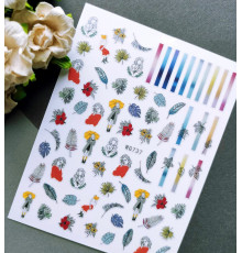 Nail stickers WG 737 leaves, autumn