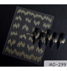 Gold stripes nail stickers are golden