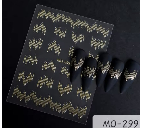 Gold stripes nail stickers are golden