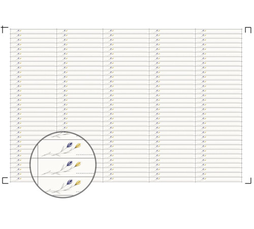 Stickers on tips 1 sheet 165 pcs white
