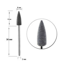 Silicone cutter nozzle D 50 polisher sharpened gray