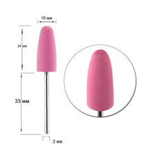 Silicone cutter nozzle D 90 polisher rounded pink