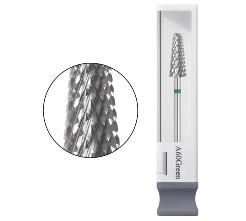 Gemely Carbide max A60 Green carbide milling cutter, rounded cone green
