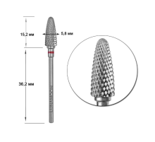 Насадка фреза твердосплавна LUNA 5,8 червона кукурудза