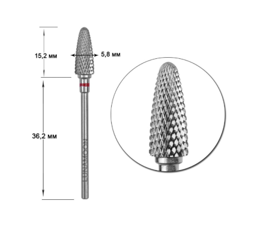 Carbide cutter attachment LUNA 5.8 red corn