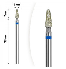 Diamond cutter nozzle D 30 B cone rounded 002