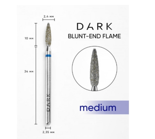 Diamond cutter DARK 2.1*10 flame dull blue