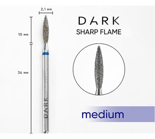 Diamond cutter DARK 2.3*10 flame sharp blue