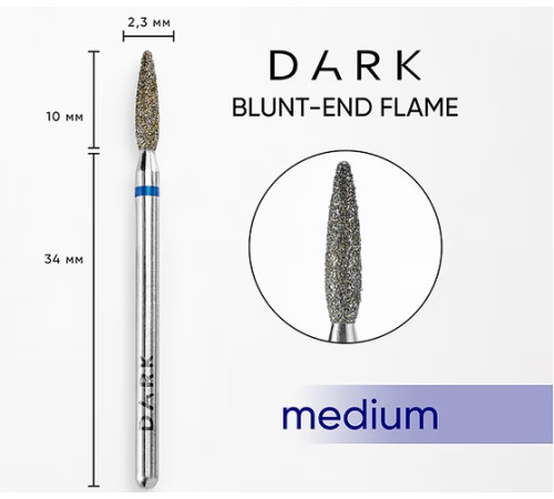 Diamond cutter DARK 2.3*10 flame dull blue