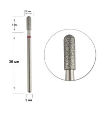 Diamond cutter nozzle DLX 25 R cylinder rounded