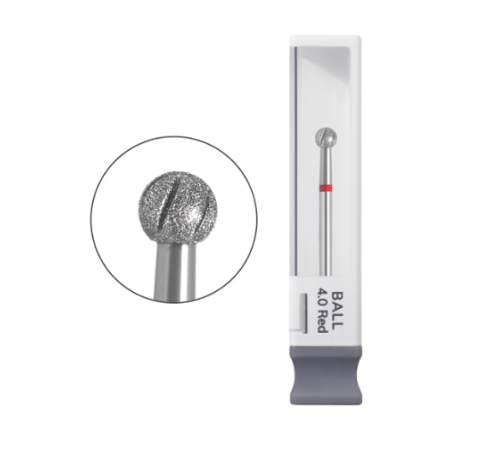 Diamond cutter attachment GAMA Carbide COLD Ball Red 4.0, red ball