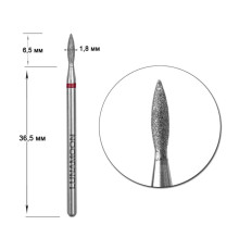 Diamond cutter nozzle LUNA 1.8 short flame red