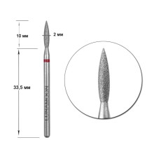 Diamond cutter attachment LUNA 2.0 flame red