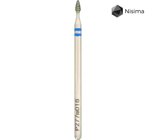 Насадка фреза алмазна Nisima P277m018, крапля синя