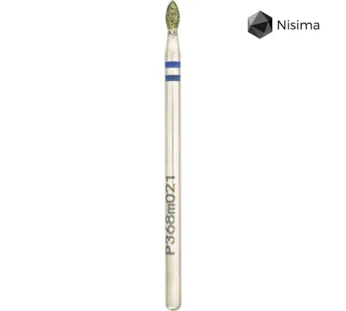 Насадка фреза алмазна Nisima P368m021, крапля синя