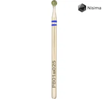 Насадка фреза алмазна Nisima P801m025, куля синя